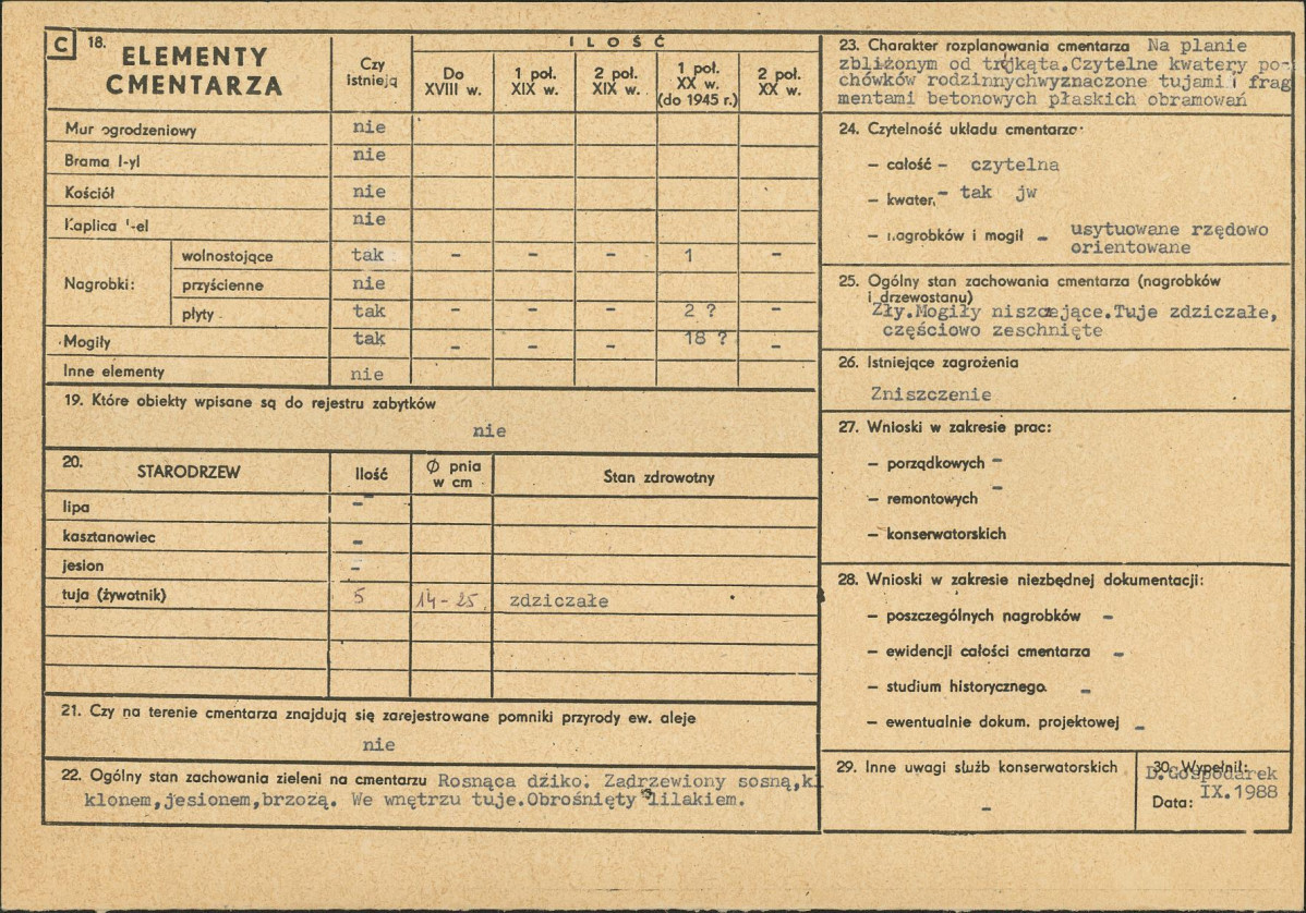 Karta cmentarza, skan nr 2