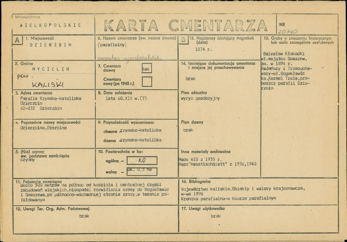 Karta cmentarza, skan nr 1