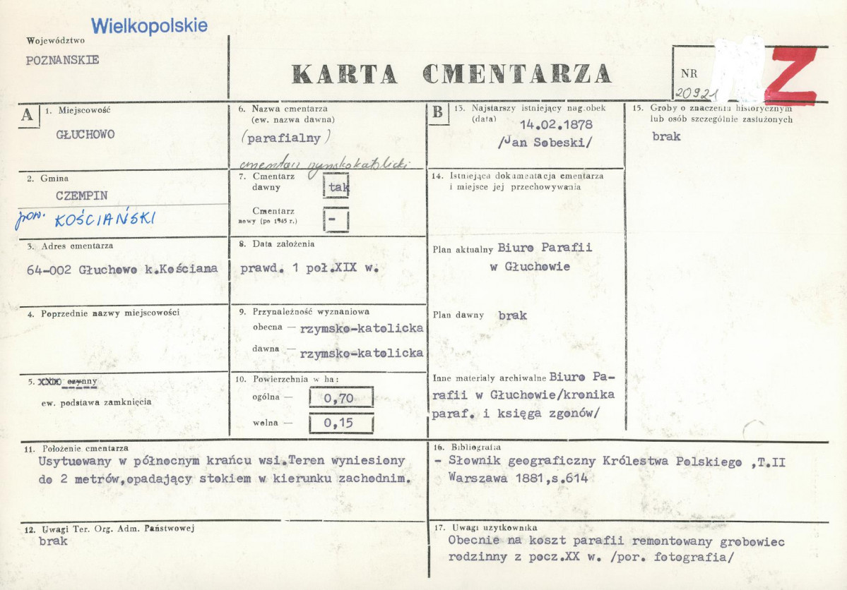 Karta cmentarza, skan nr 1