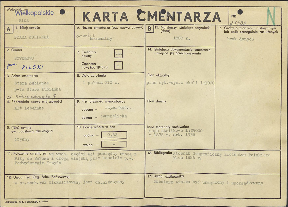 Karta cmentarza, skan nr 1