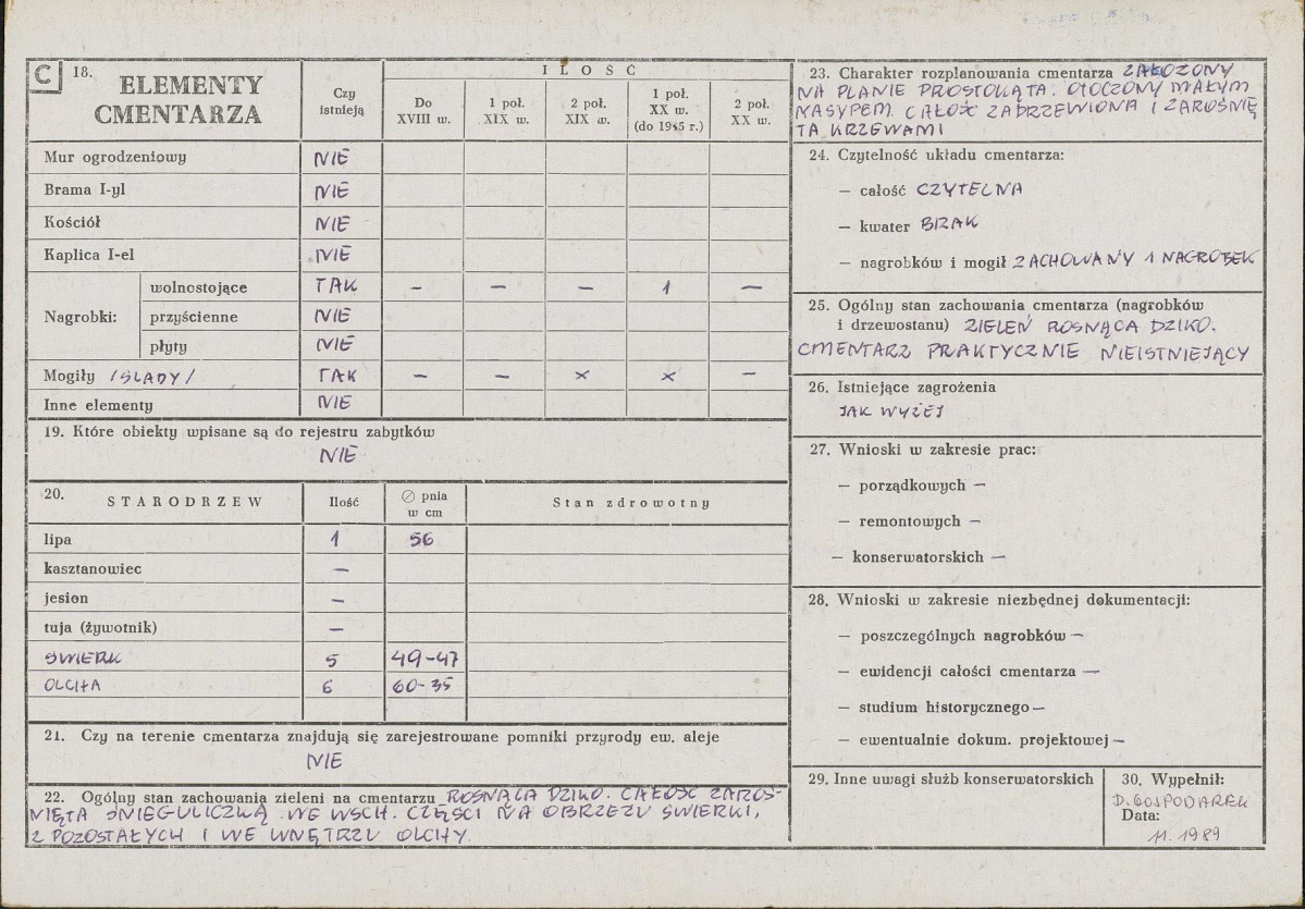 Karta cmentarza, skan nr 2
