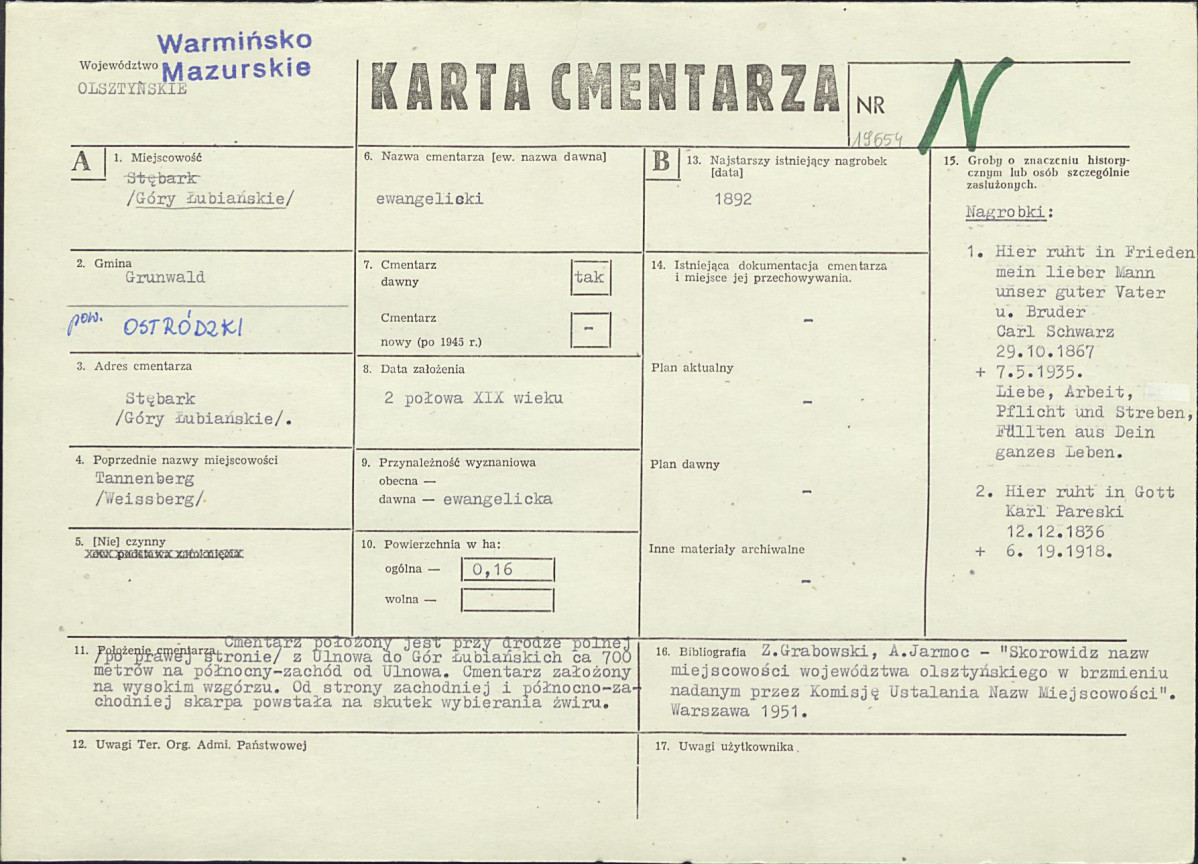 Karta cmentarza, skan nr 1