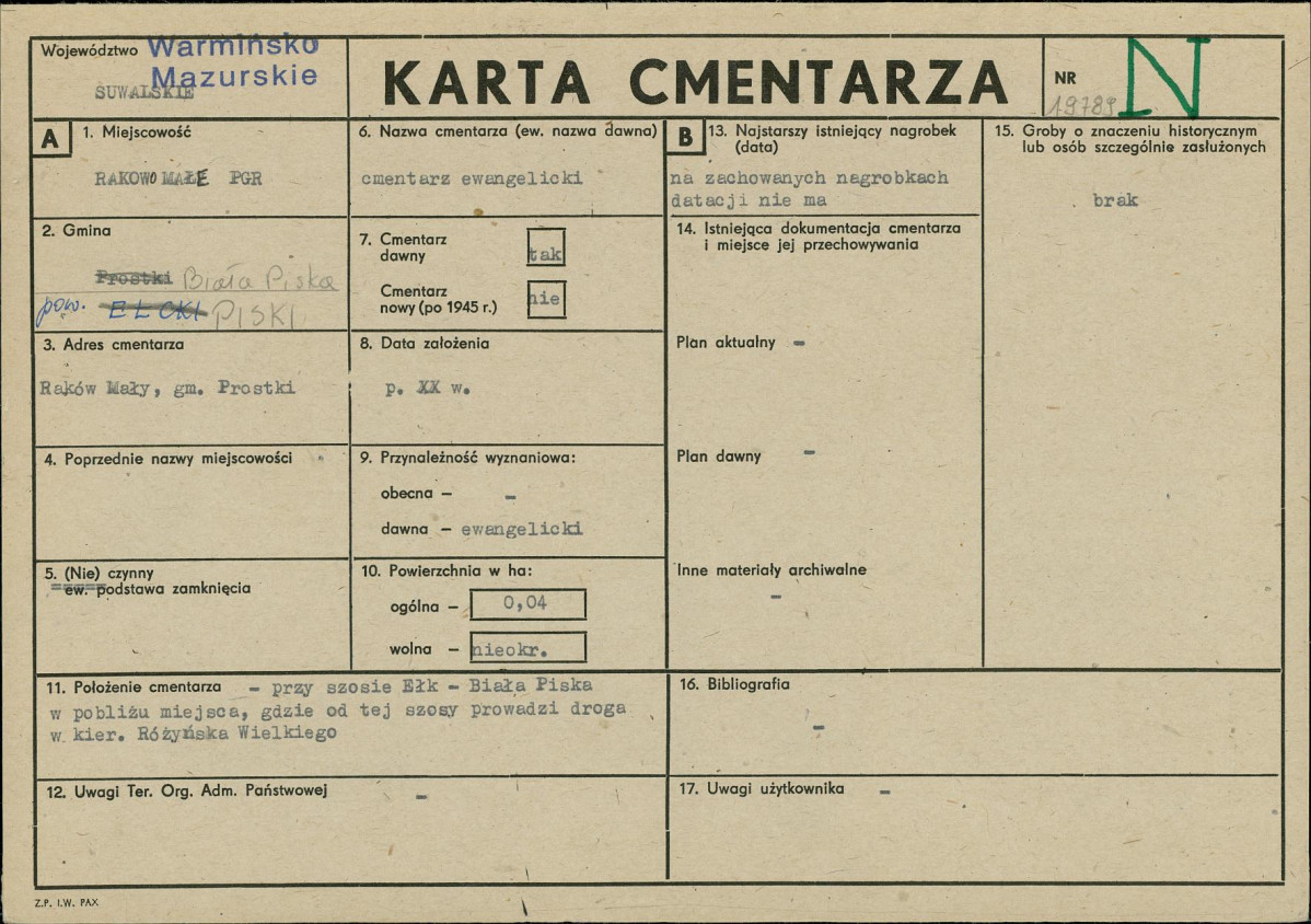 Karta cmentarza, skan nr 1
