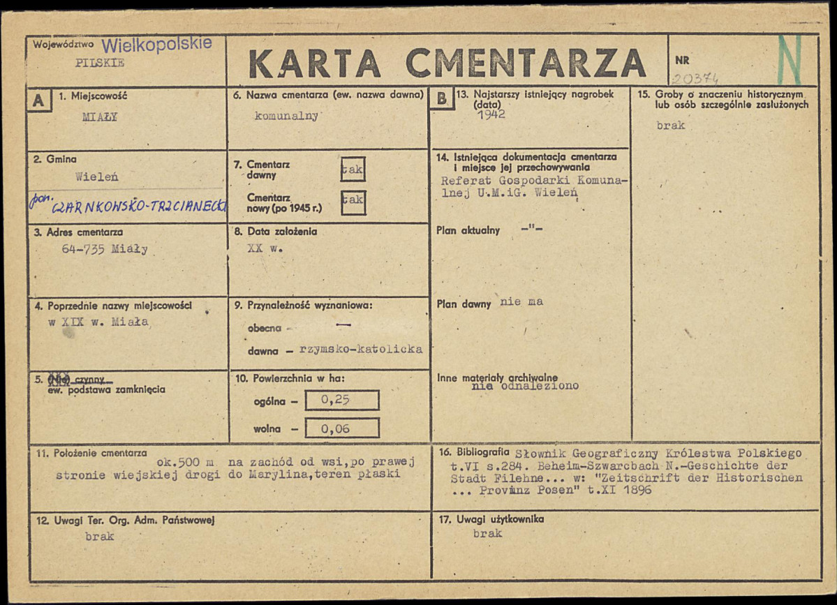 Karta cmentarza, skan nr 1