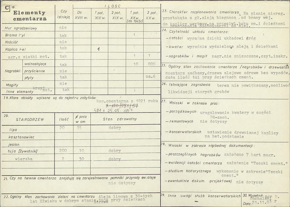 KC - Karta cmentarza, skan nr 2