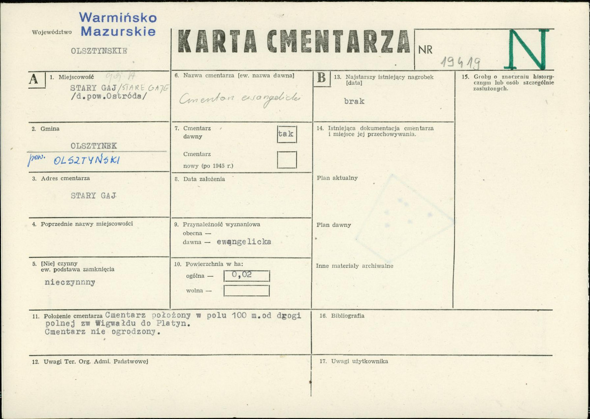 Karta cmentarza, skan nr 1