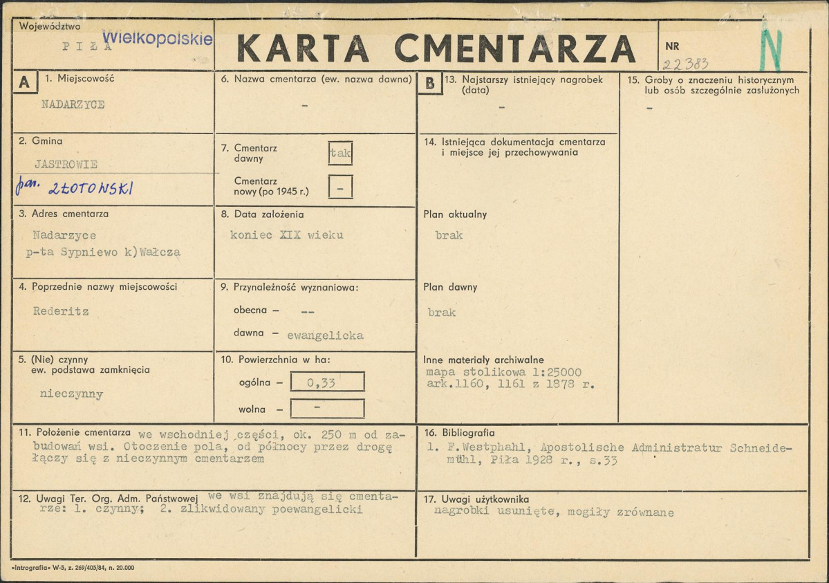 Karta cmentarza, skan nr 1