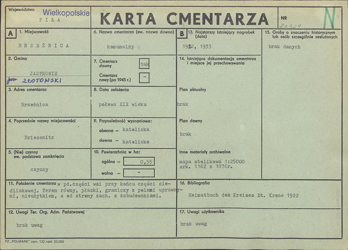 Karta cmentarza, skan nr 1