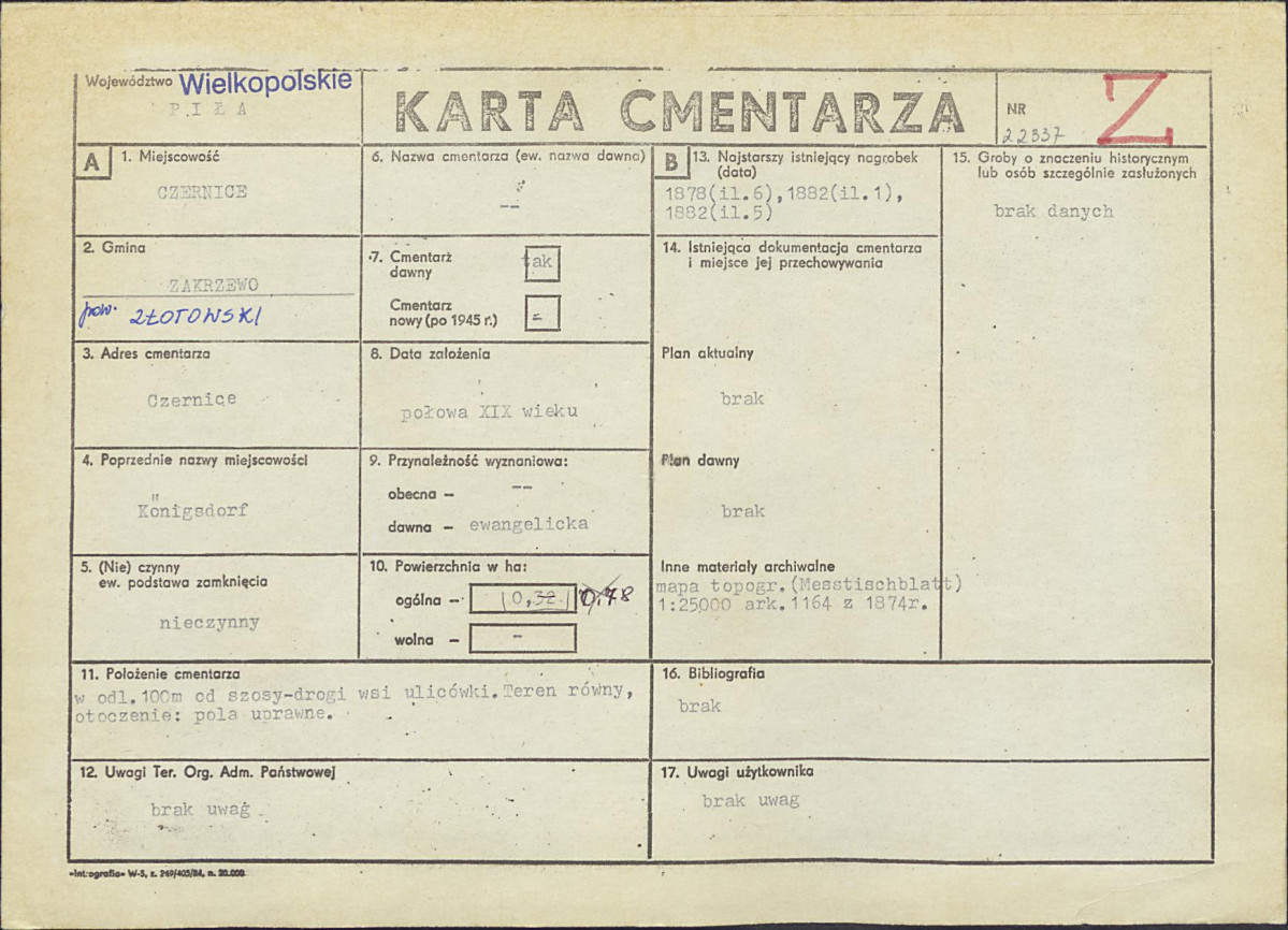 Karta cmentarza, skan nr 1