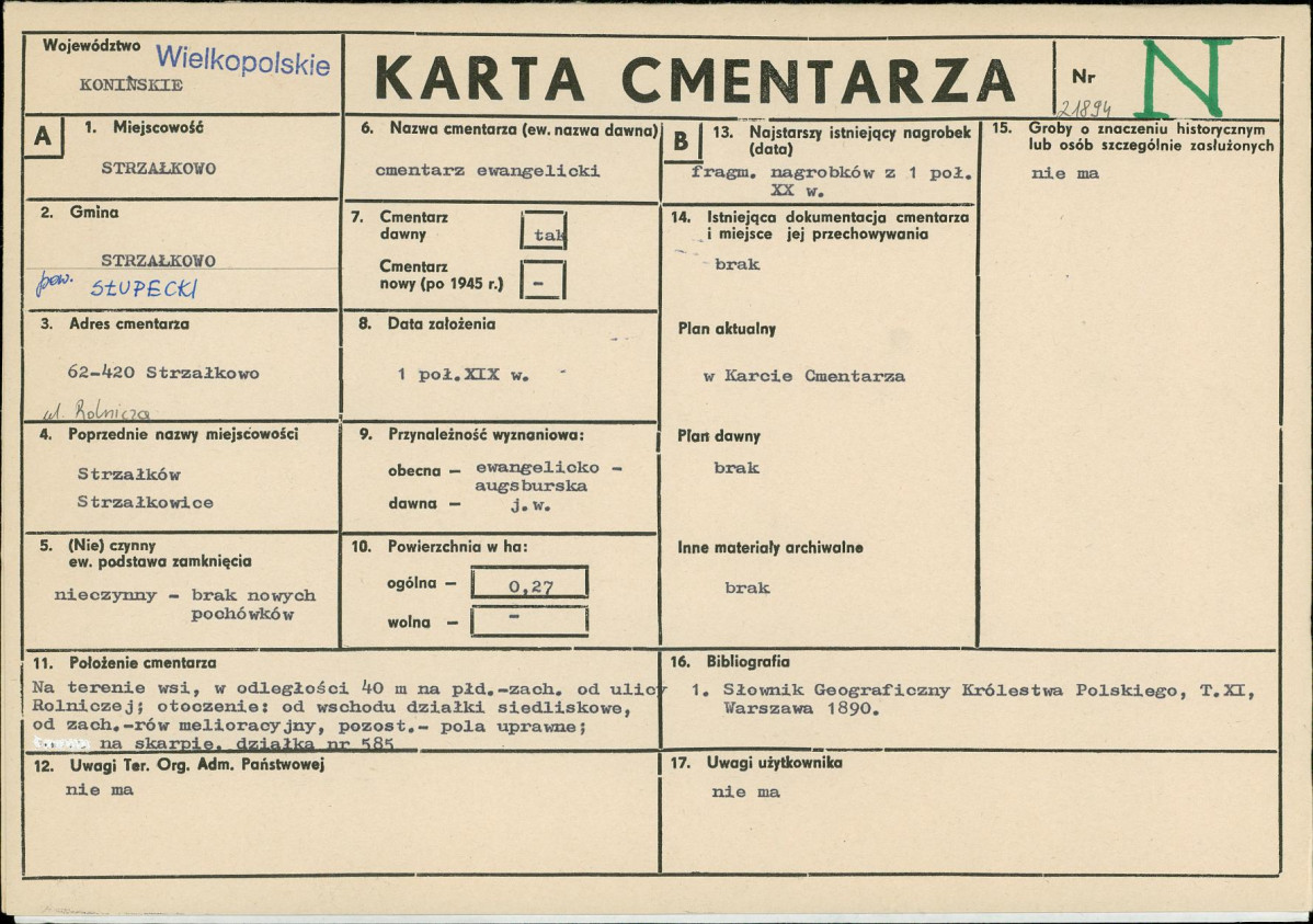 Karta cmentarza, skan nr 1