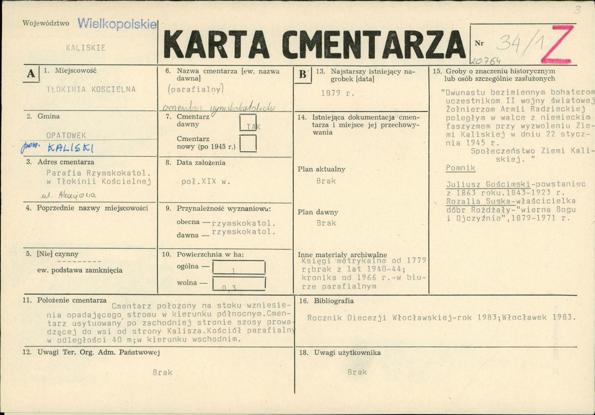 Karta cmentarza, skan nr 1