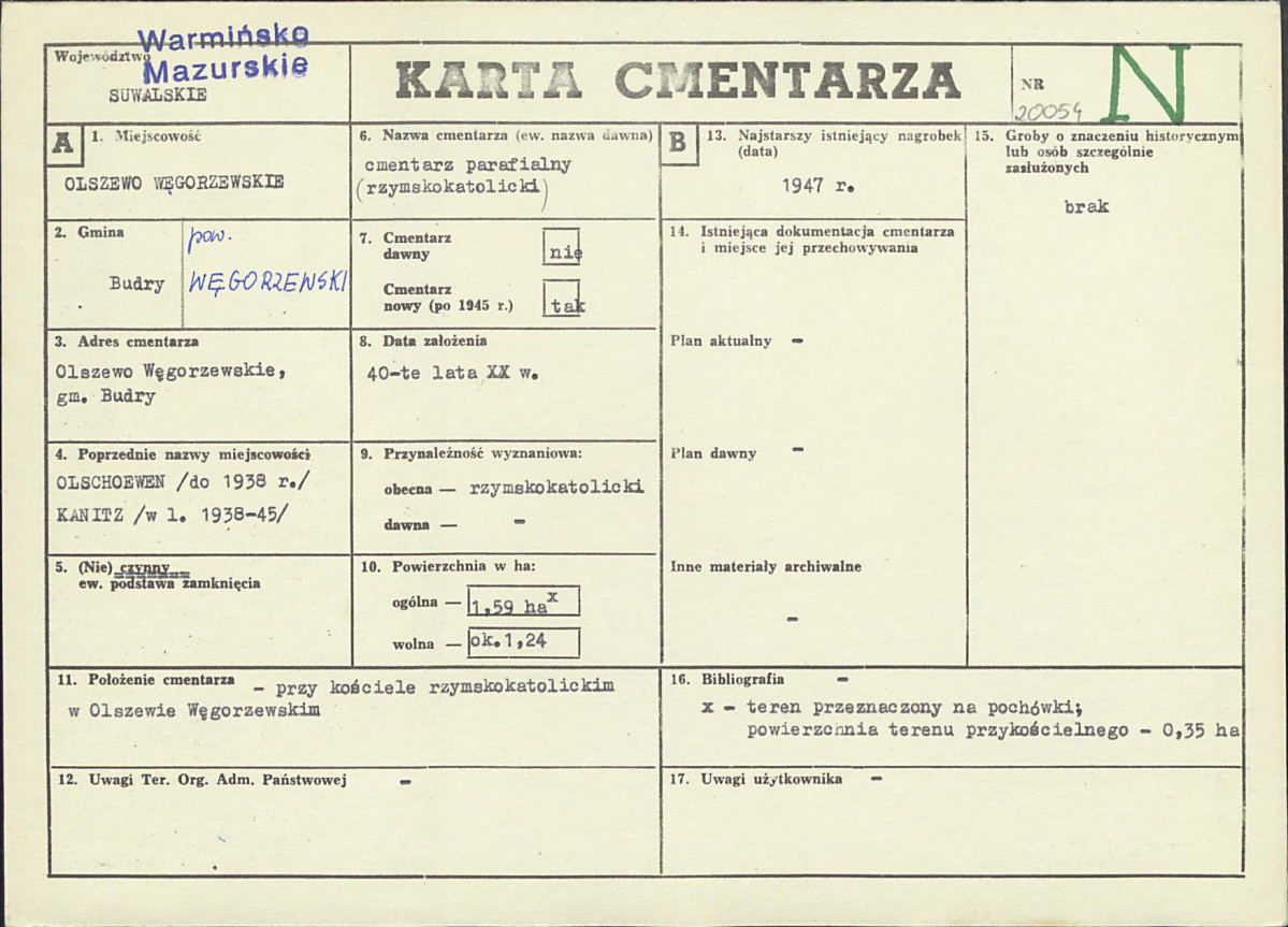 Karta cmentarza, skan nr 1