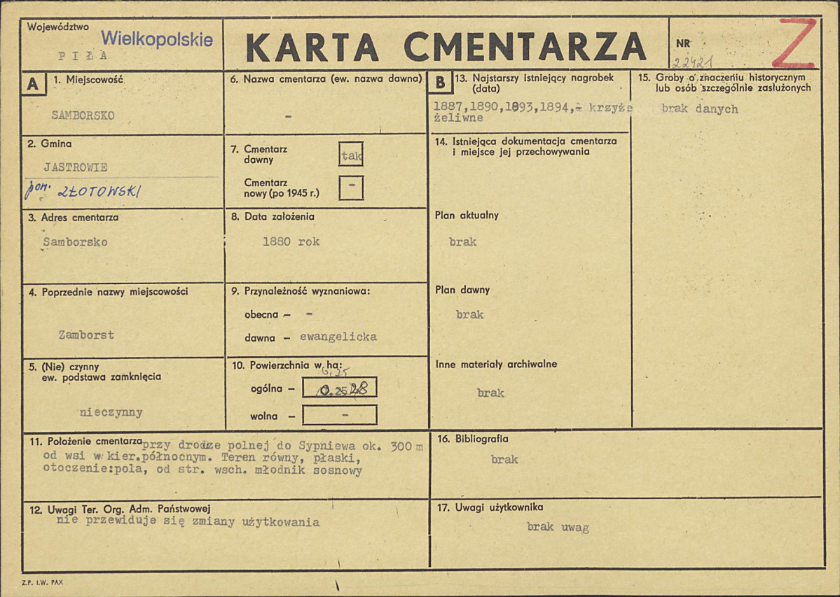 Karta cmentarza, skan nr 1