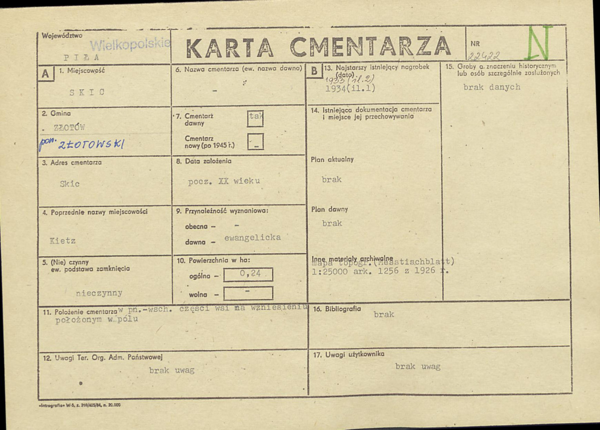 Karta cmentarza, skan nr 1