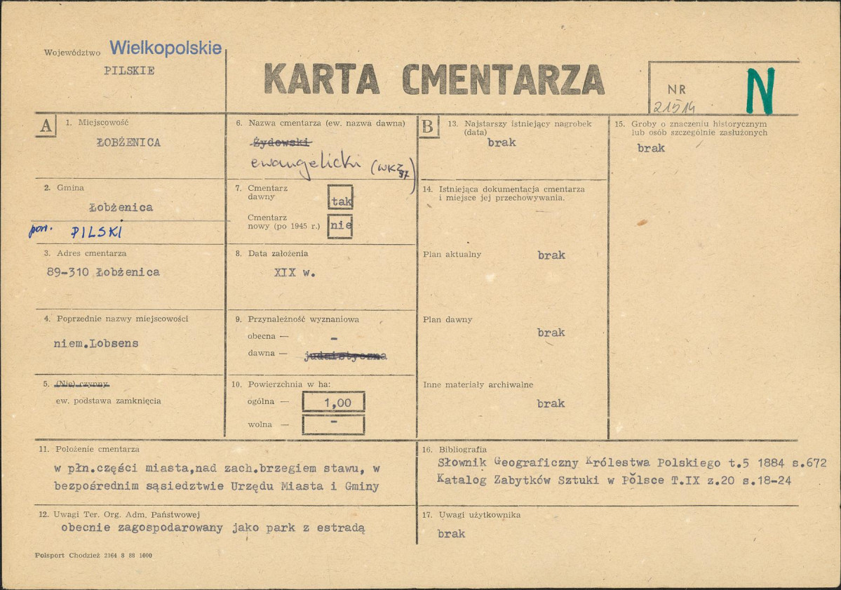 Karta cmentarza, skan nr 1