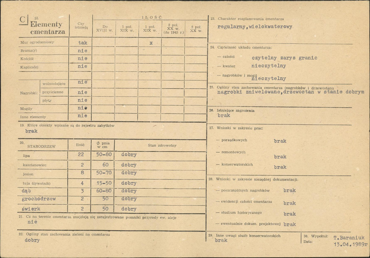 Karta cmentarza, skan nr 2