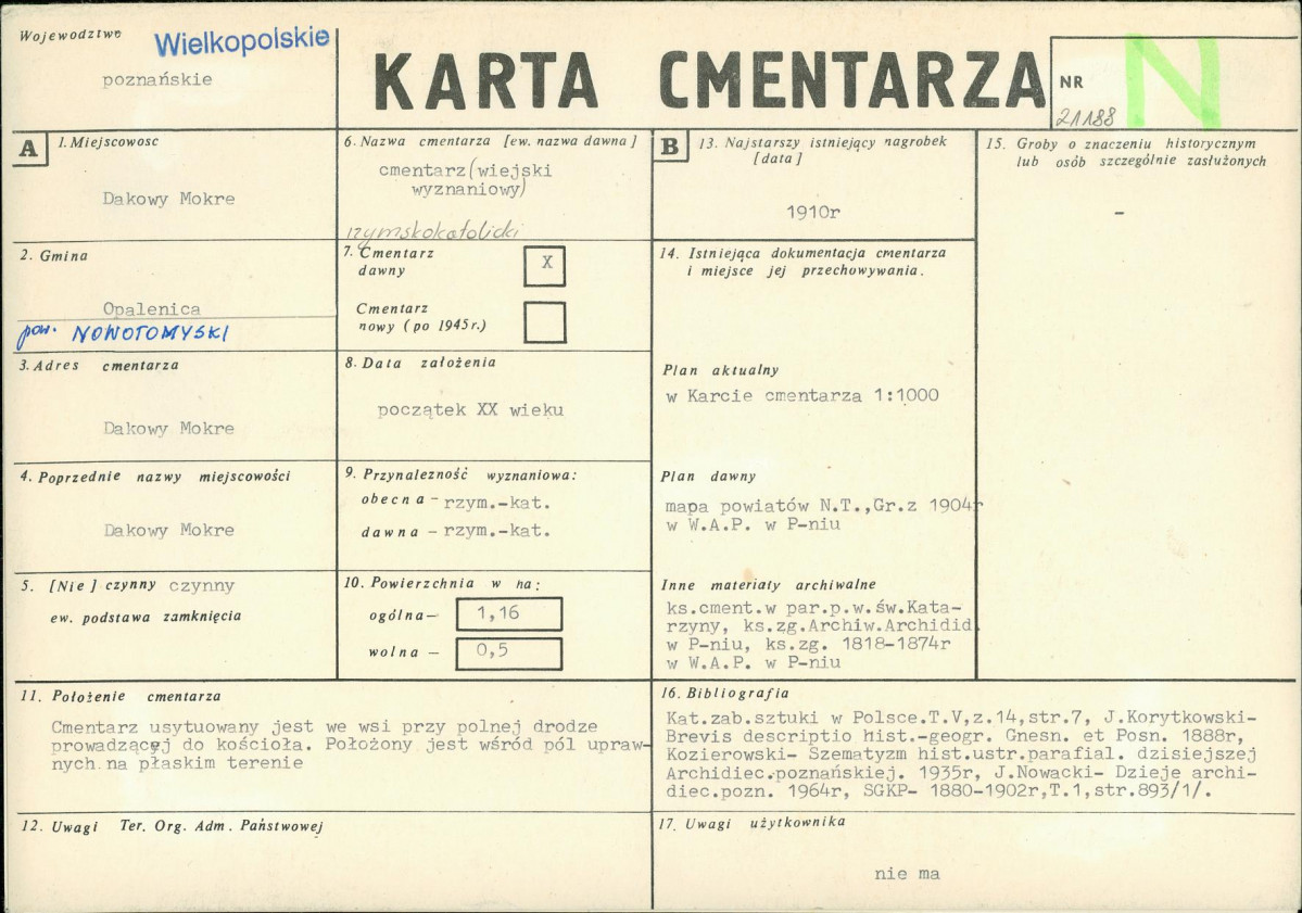 Karta cmentarza, skan nr 1