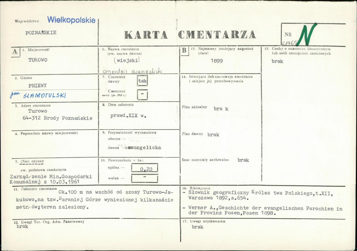 Karta cmentarza, skan nr 1