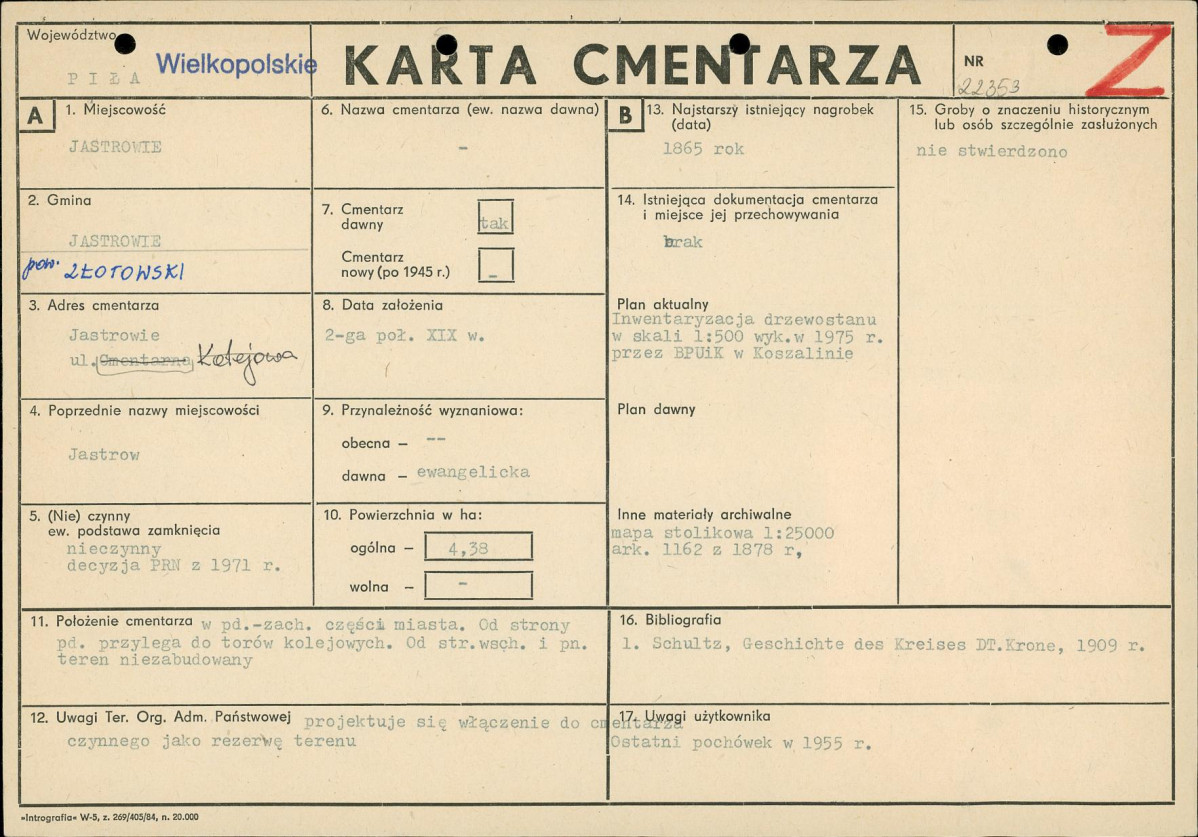 Karta cmentarza, skan nr 1