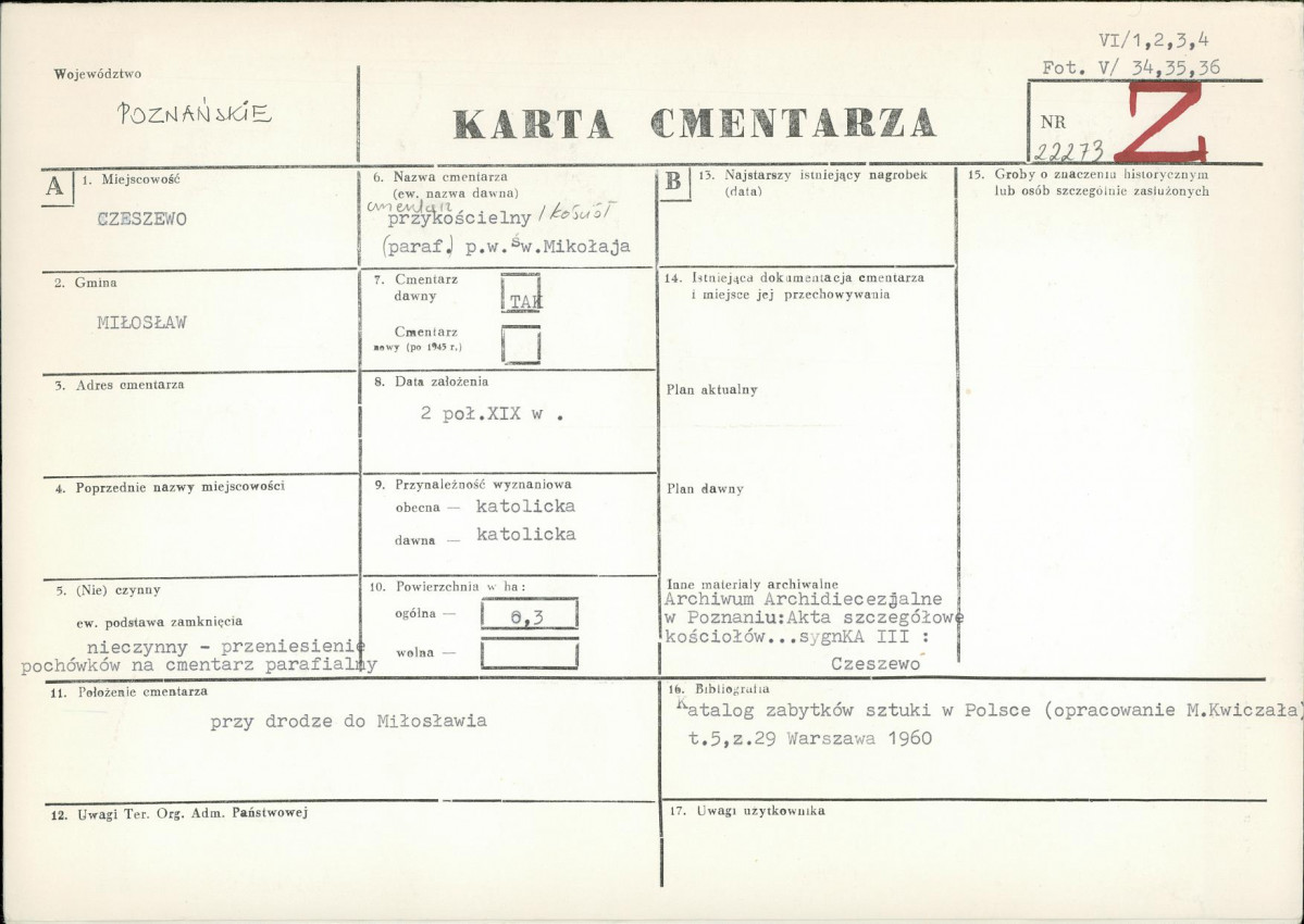 Karta cmentarza, skan nr 1