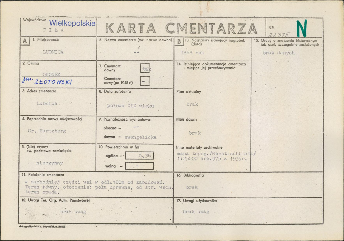 Karta cmentarza, skan nr 1