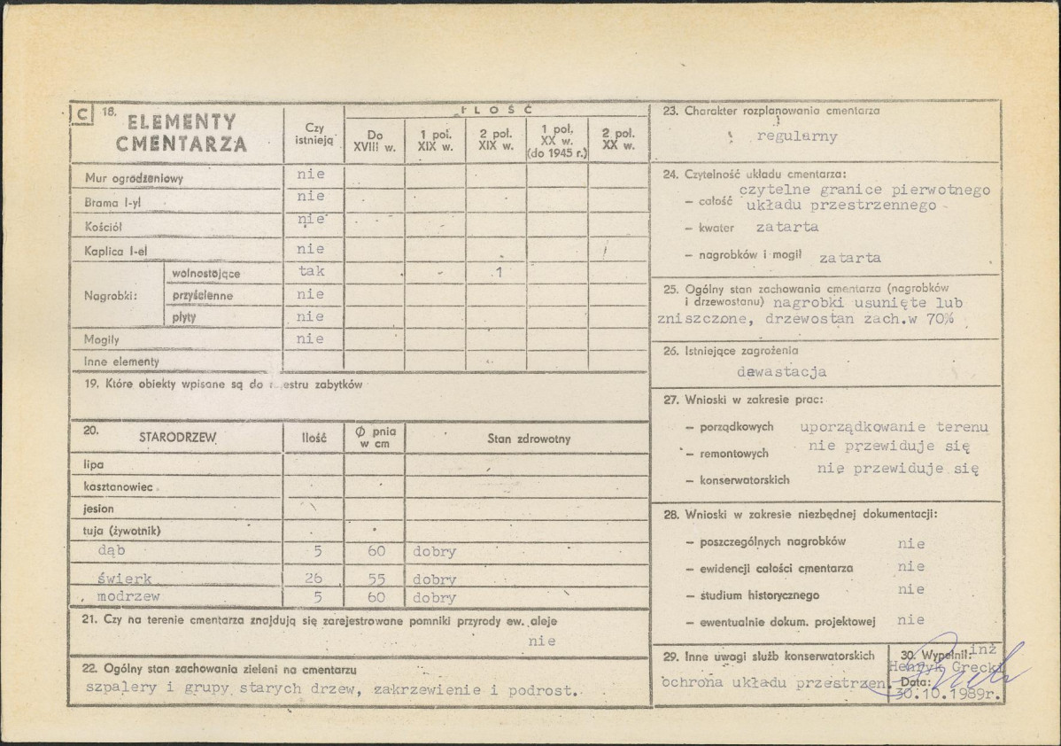 Karta cmentarza, skan nr 2