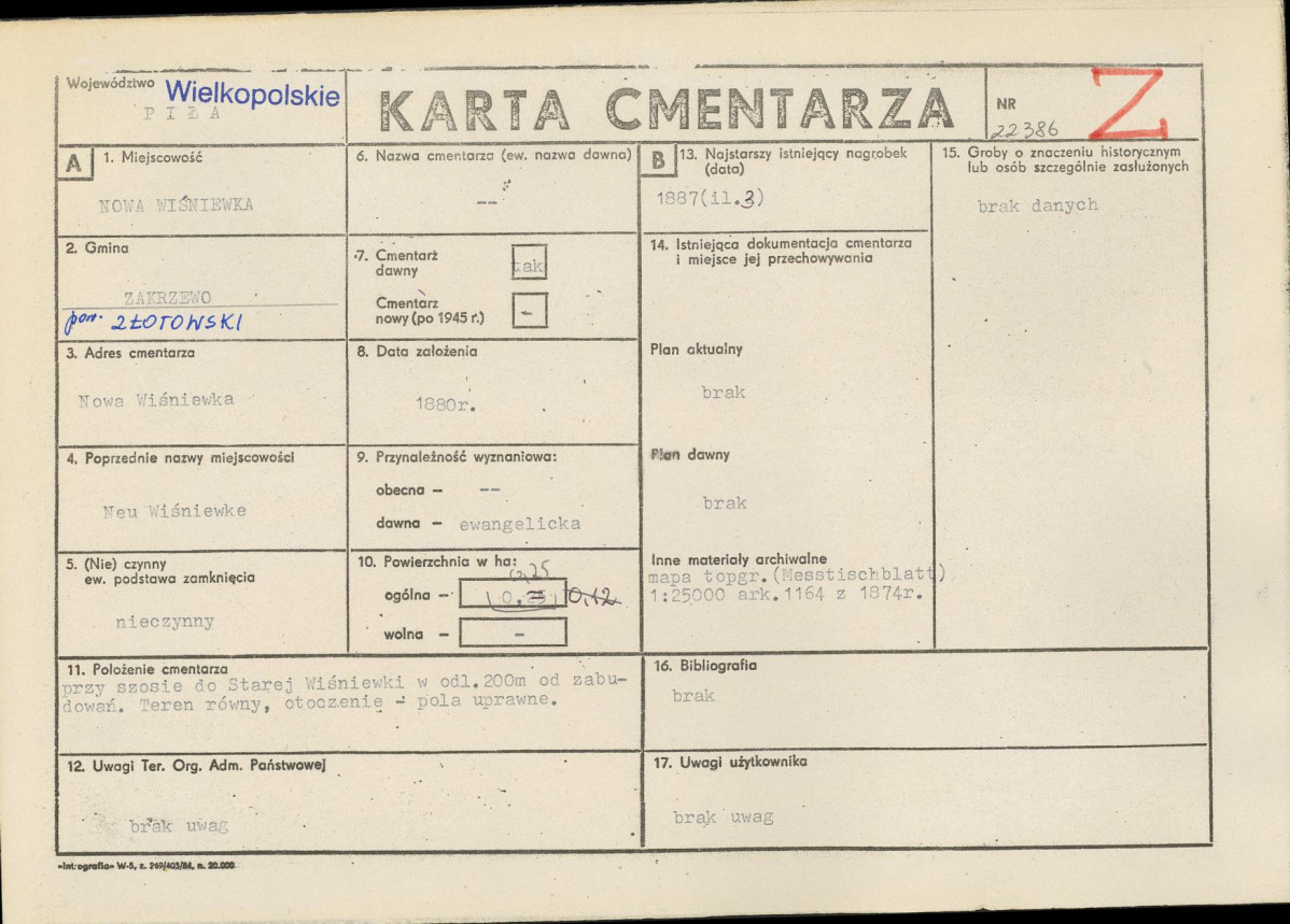 Karta cmentarza, skan nr 1