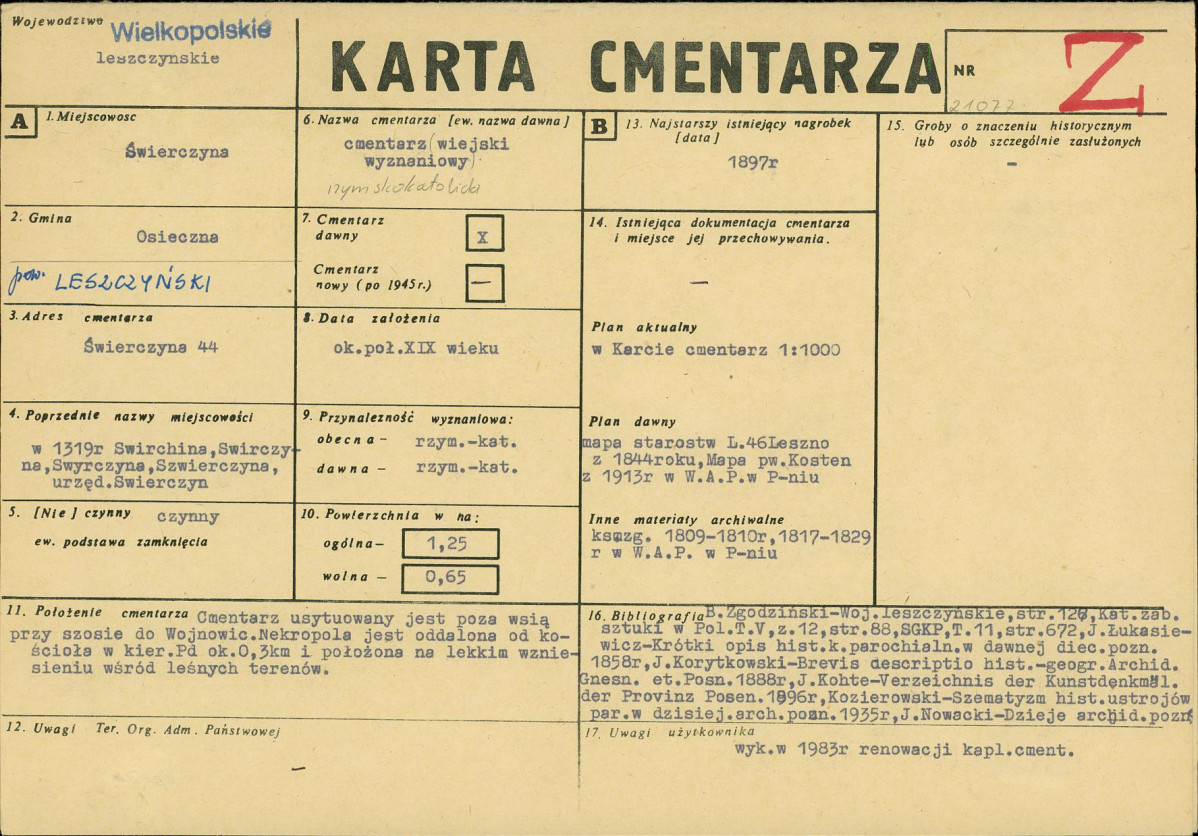 Karta cmentarza, skan nr 1