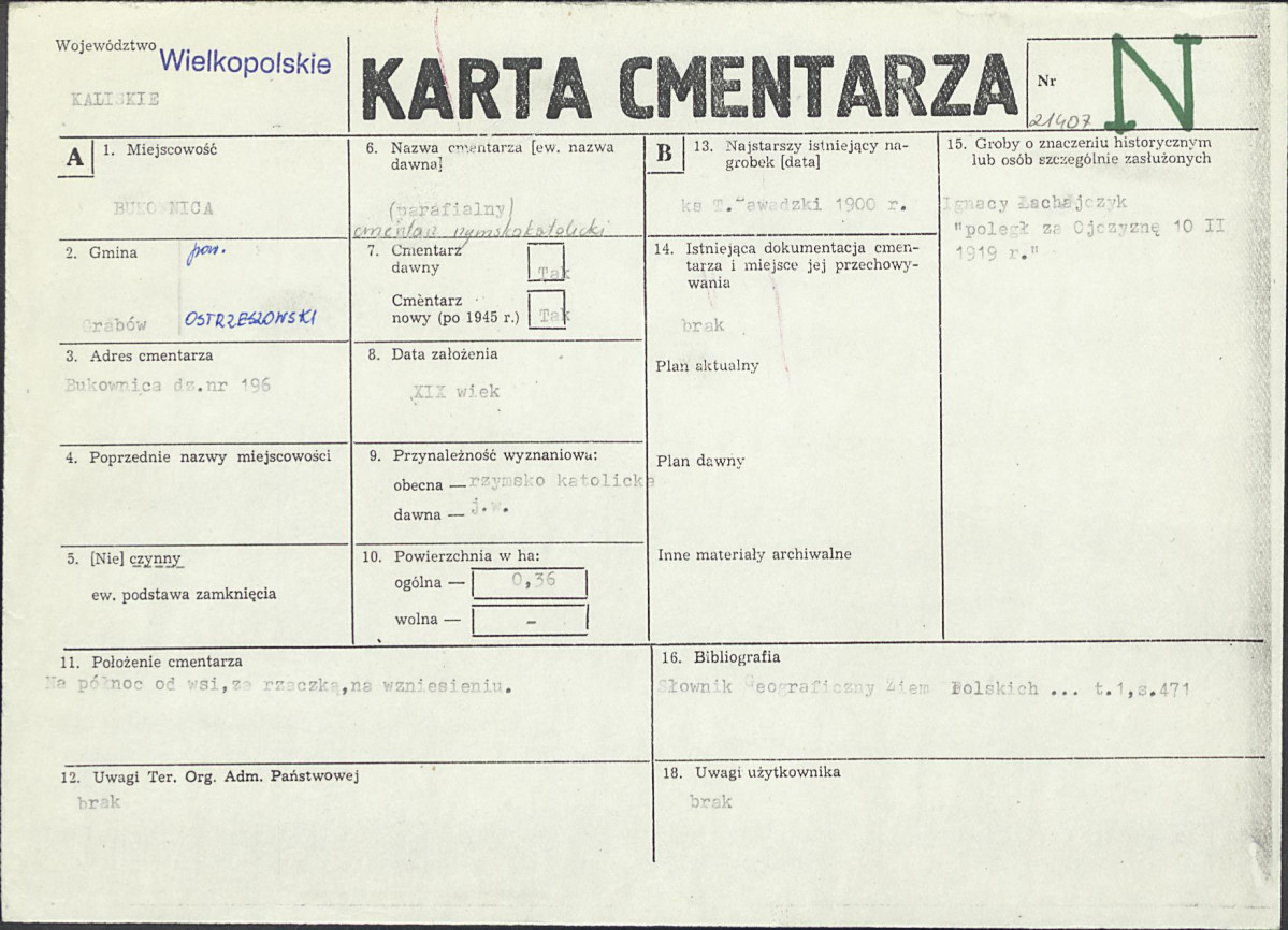Karta cmentarza, skan nr 1