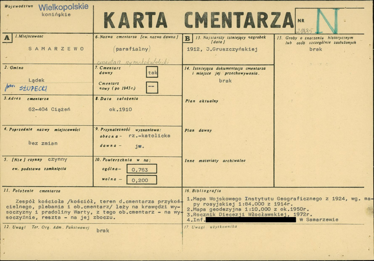Karta cmentarza, skan nr 1