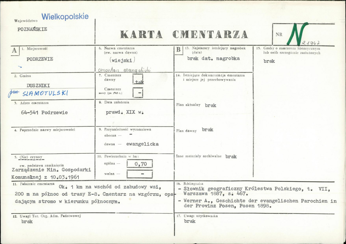 Karta cmentarza, skan nr 1