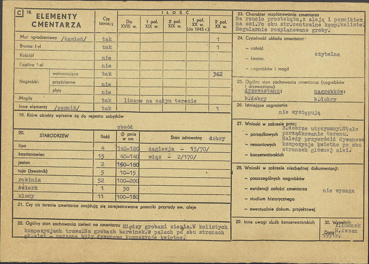 KC - Karta cmentarza, skan nr 2