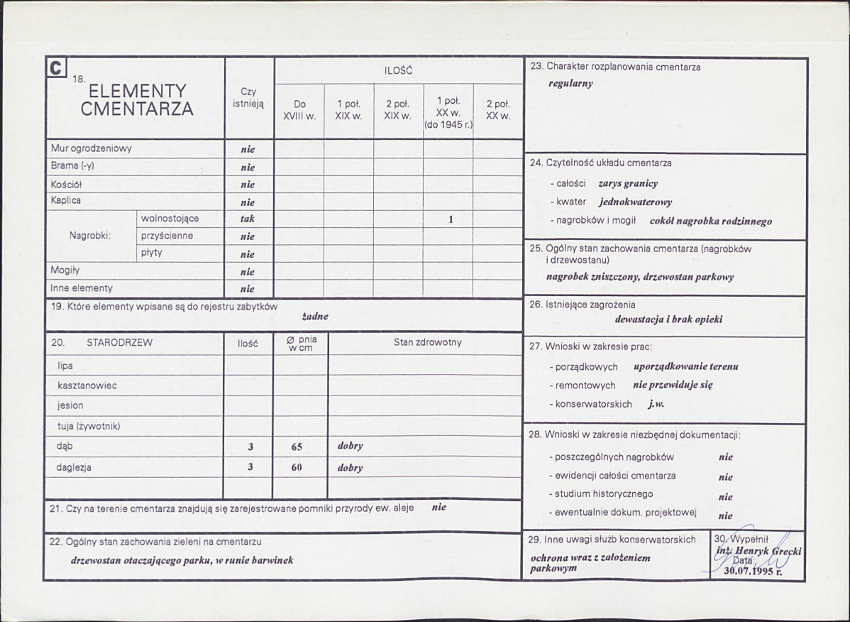 Karta cmentarza, skan nr 2