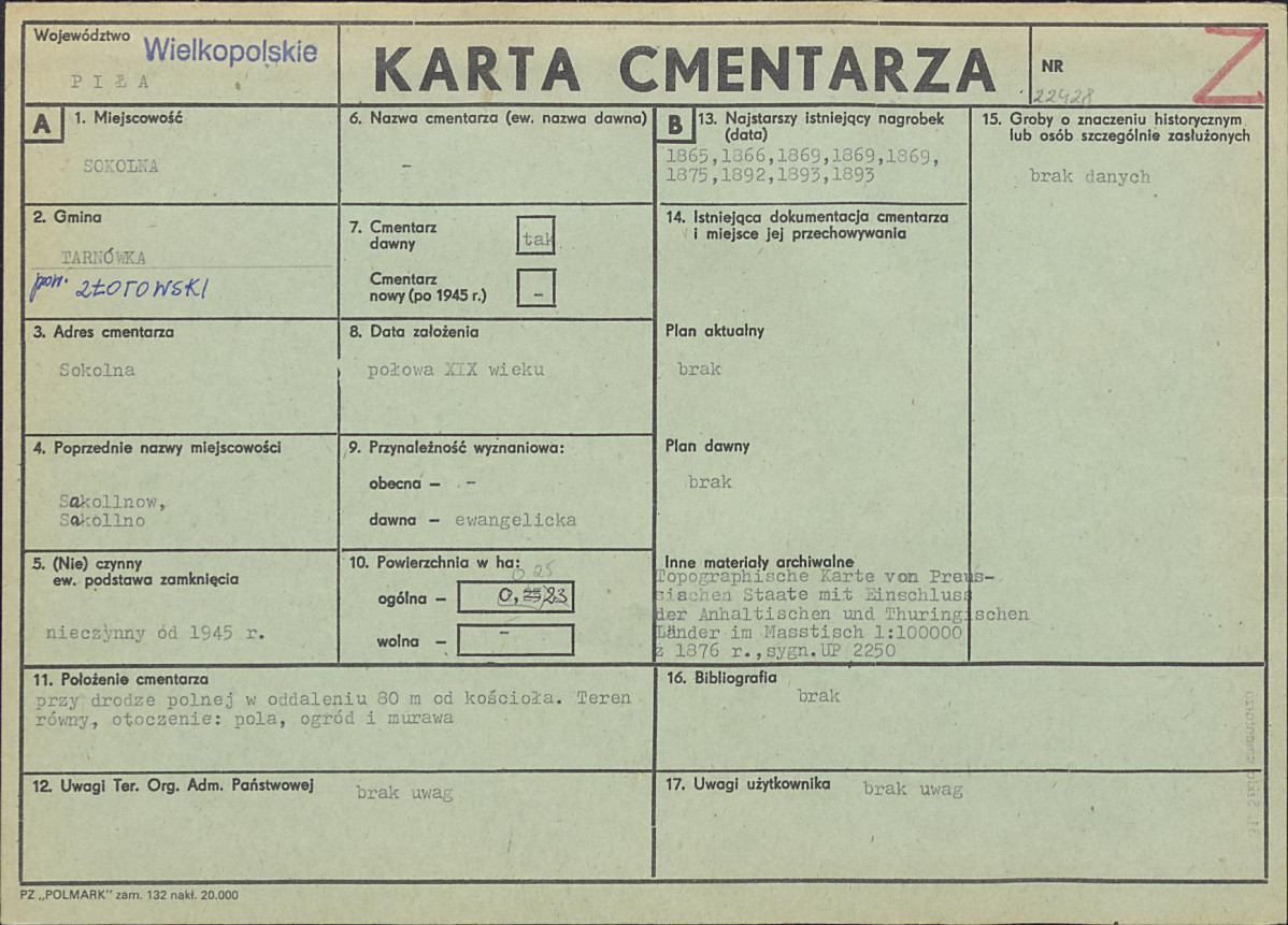 Karta cmentarza, skan nr 1