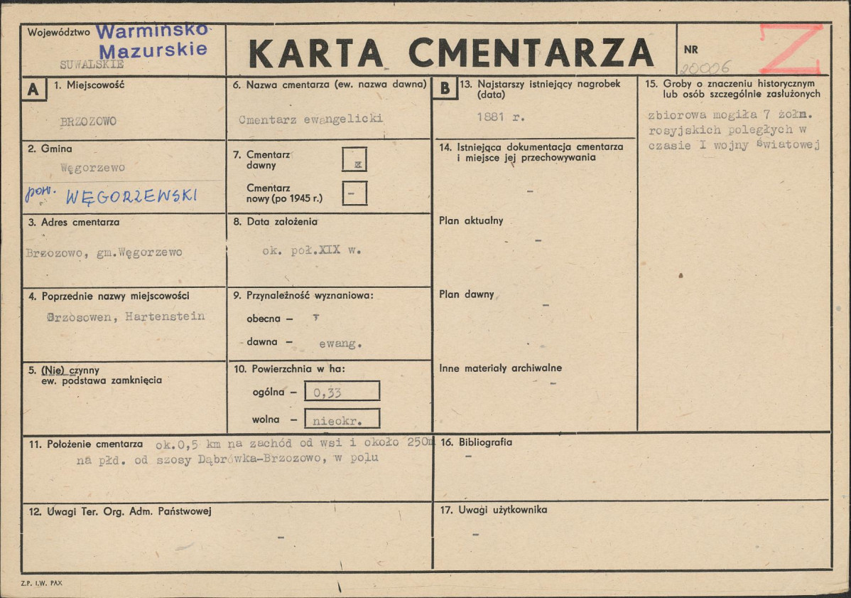 Karta cmentarza, skan nr 1