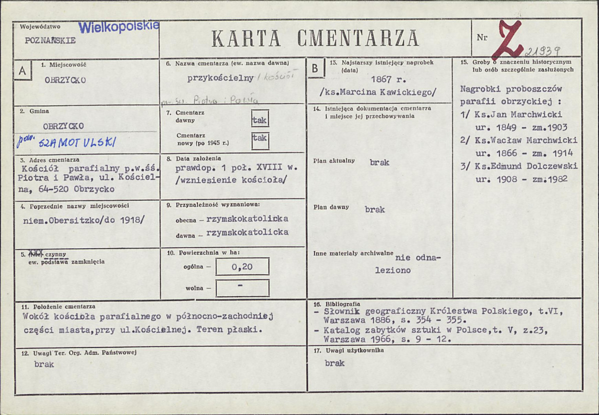 Karta cmentarza, skan nr 1