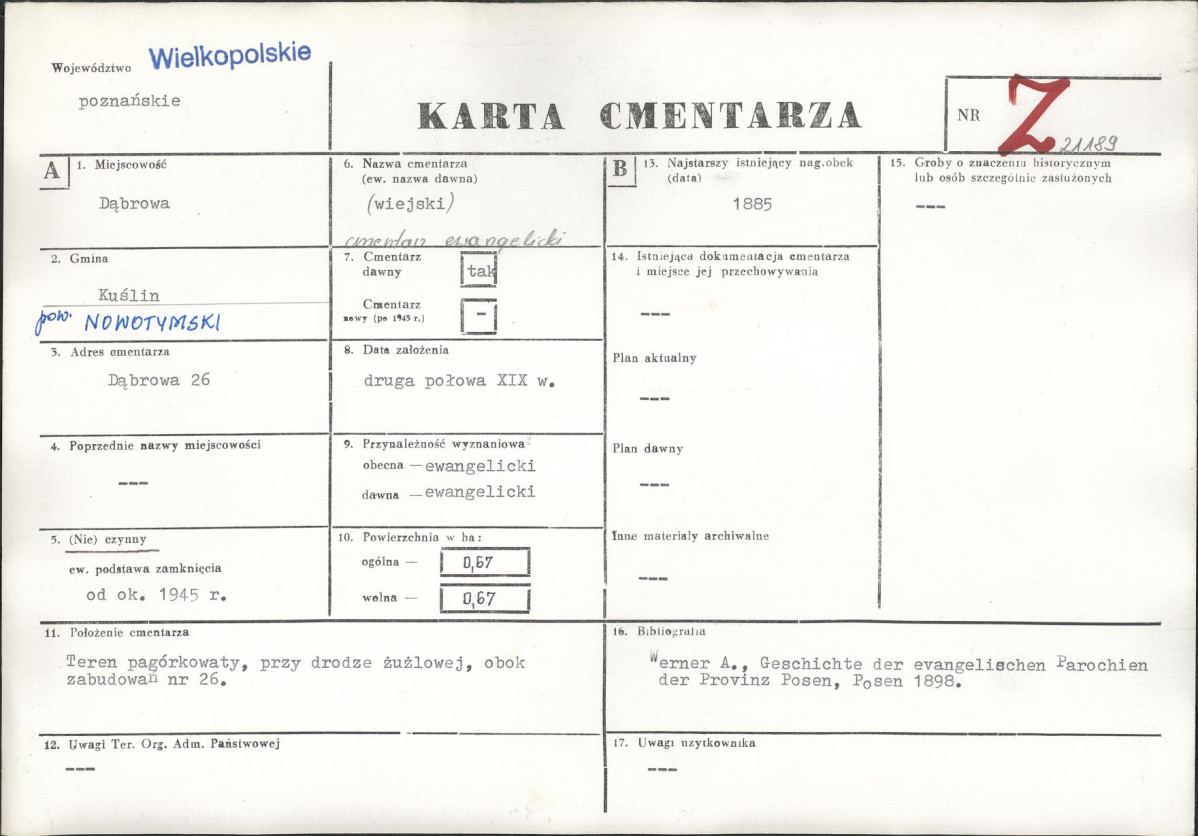 Karta cmentarza, skan nr 1