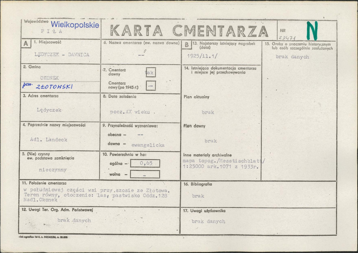 Karta cmentarza, skan nr 1