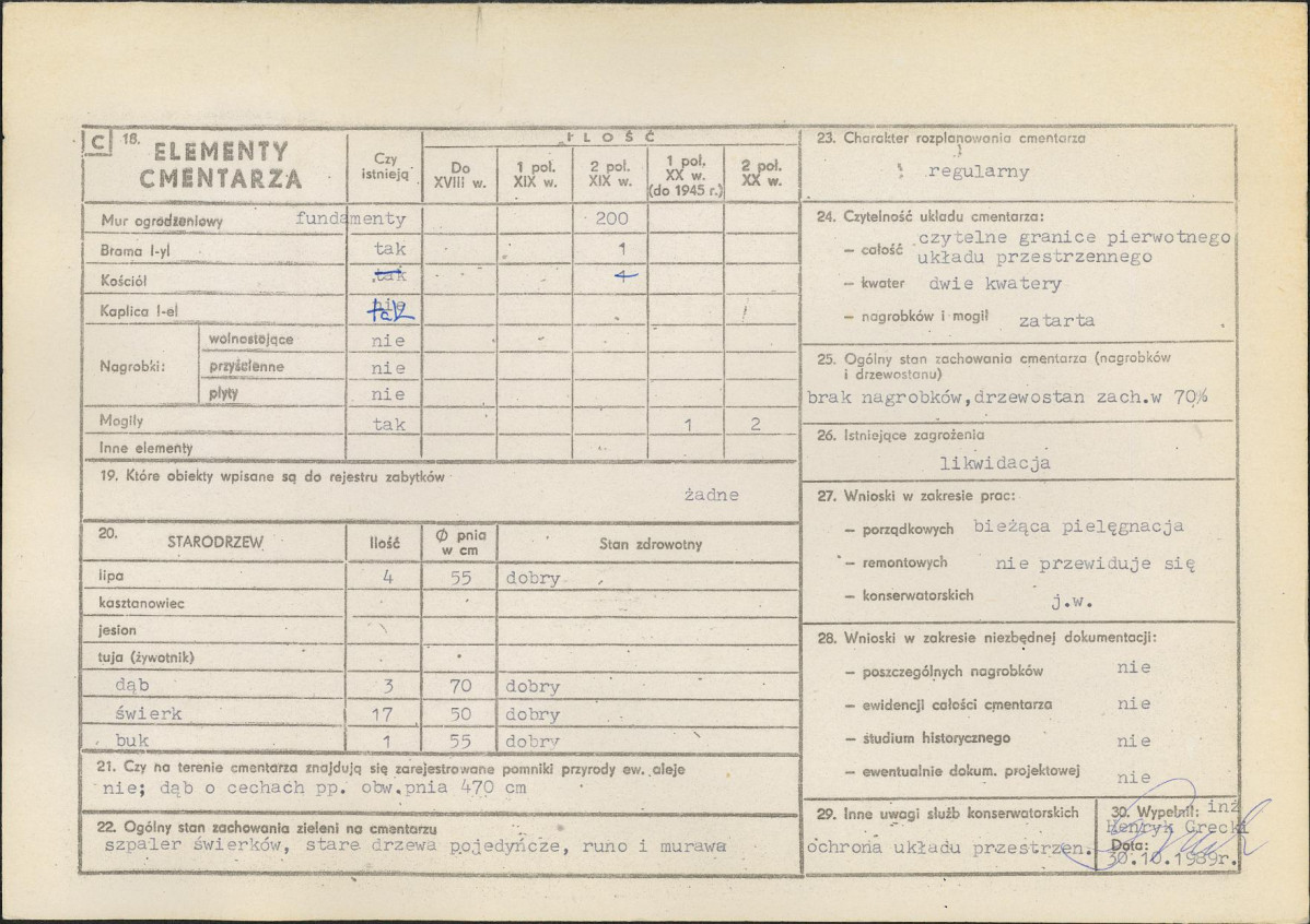 Karta cmentarza, skan nr 2