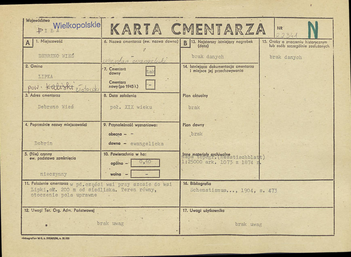 Karta cmentarza, skan nr 1