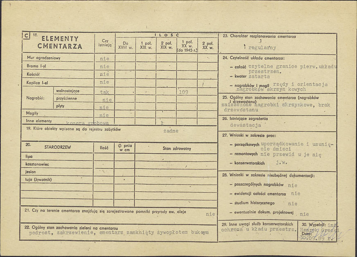 Karta cmentarza, skan nr 2