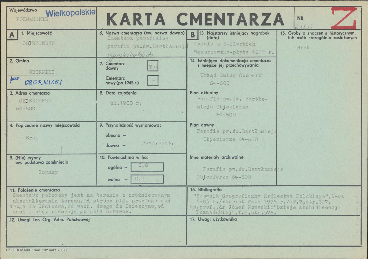 Karta cmentarza, skan nr 1