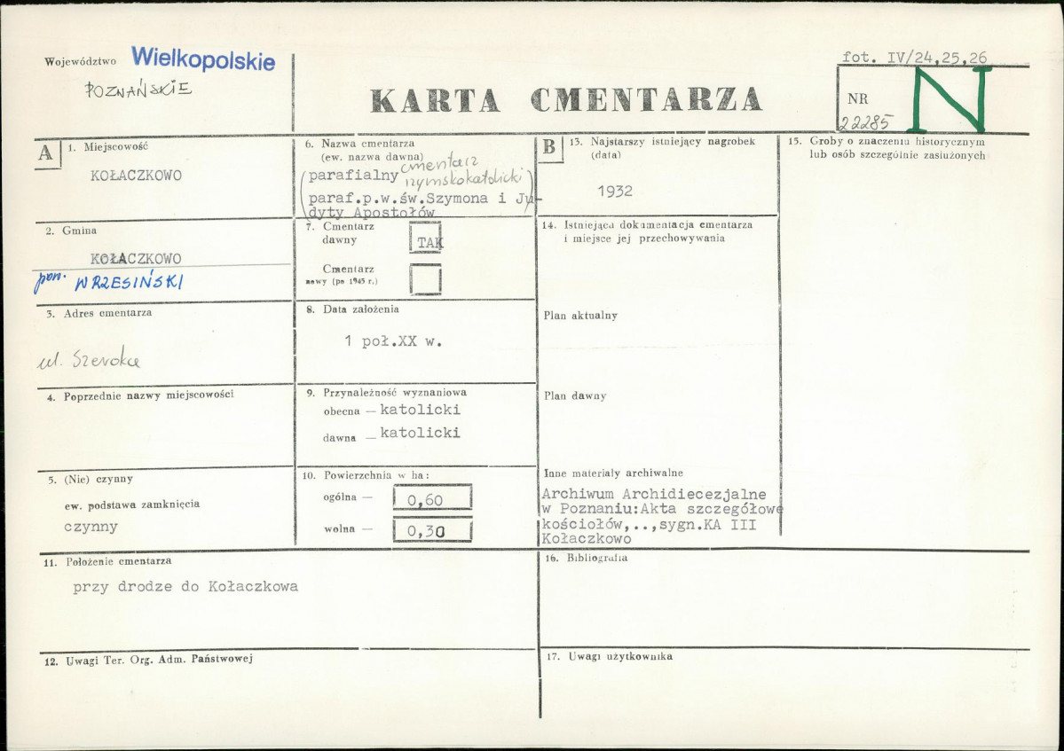 Karta cmentarza, skan nr 1