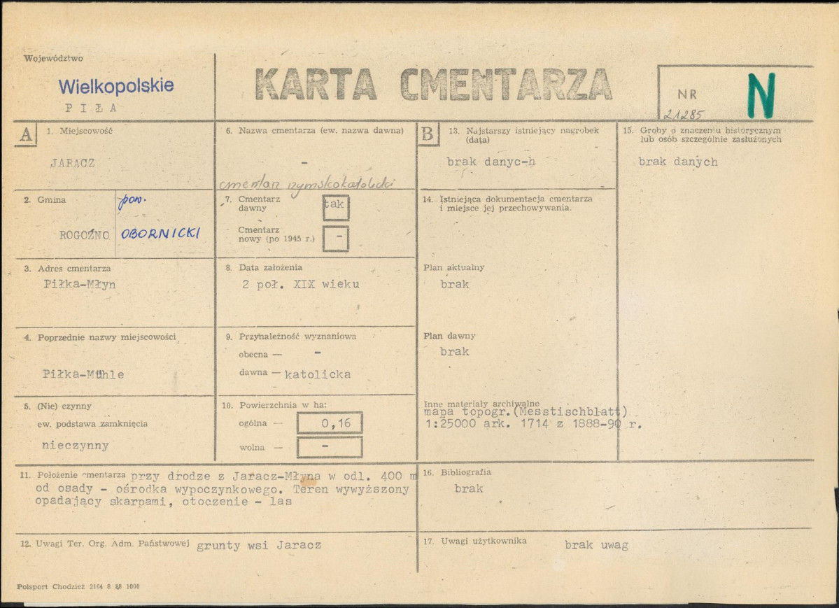 Karta cmentarza, skan nr 1