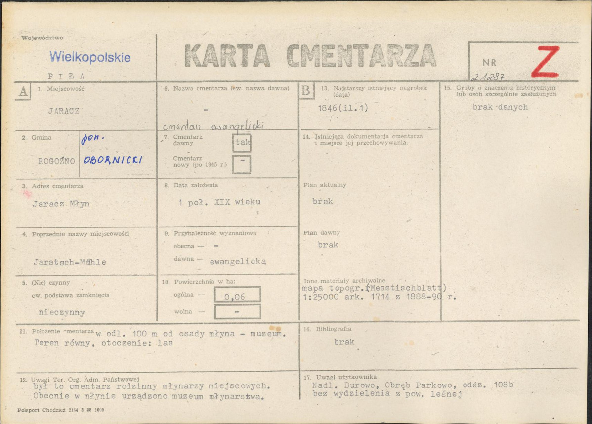 Karta cmentarza, skan nr 1