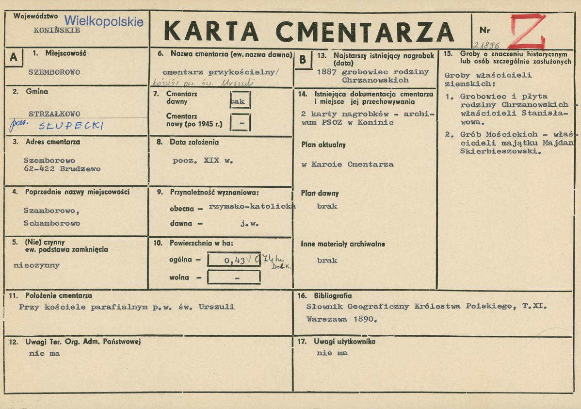 Karta cmentarza, skan nr 1
