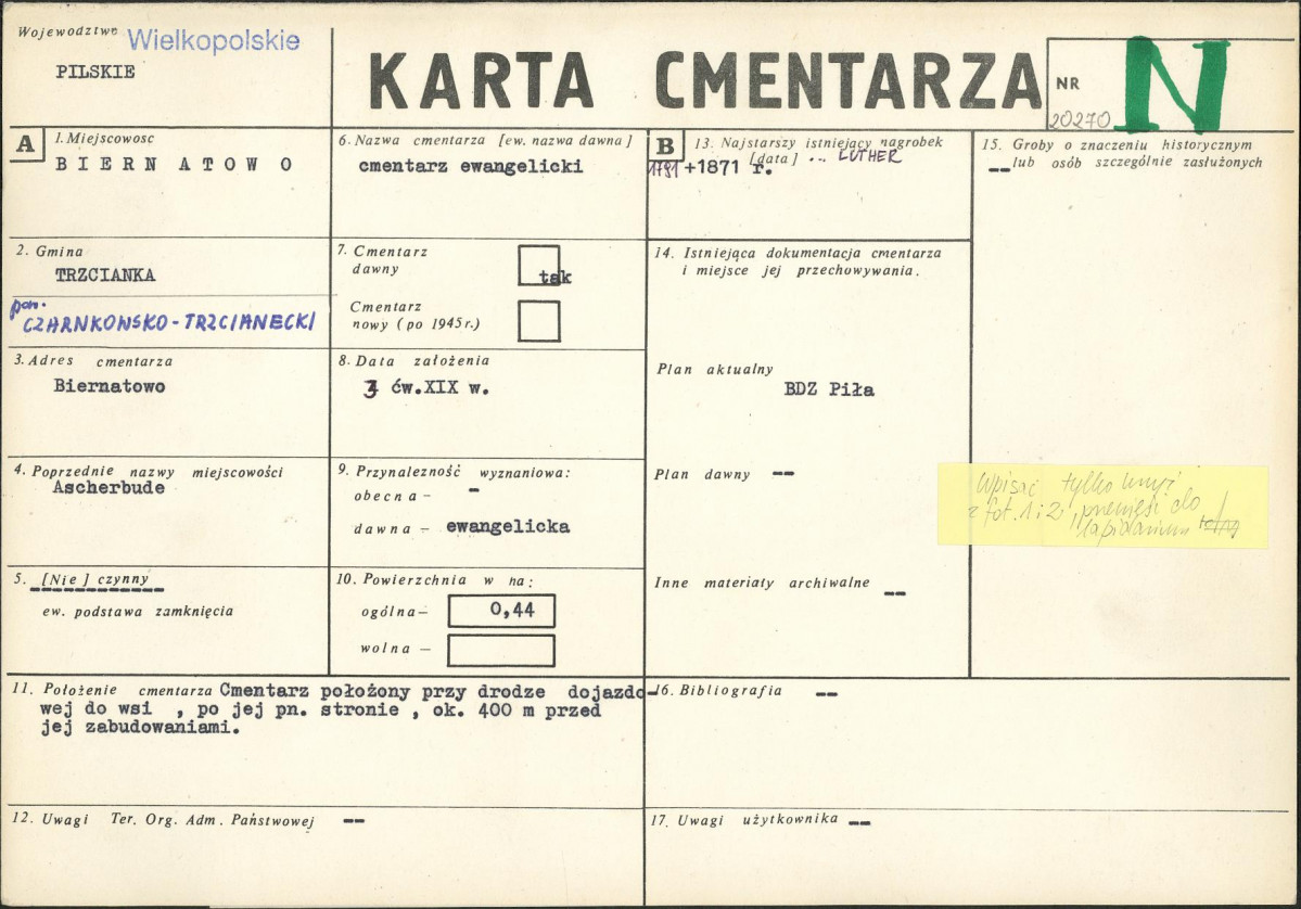 Karta cmentarza, skan nr 1
