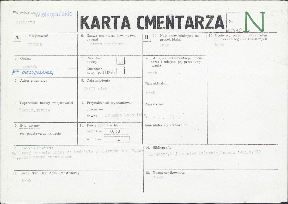 Karta cmentarza, skan nr 1