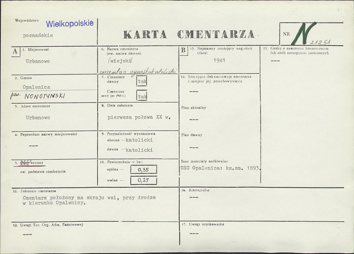 Karta cmentarza, skan nr 1