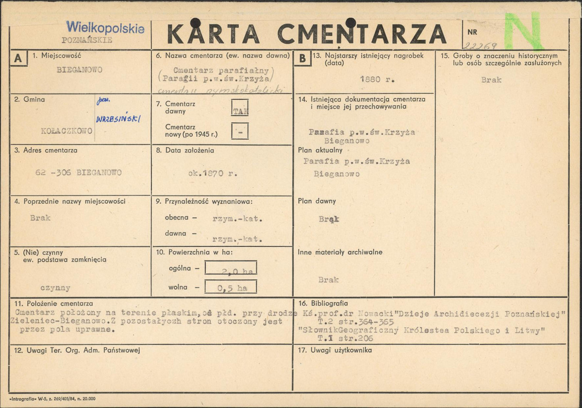 Karta cmentarza, skan nr 1